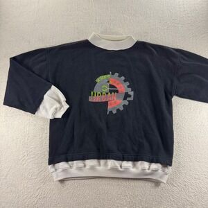 Vintage 90s Peter B & Co Urban Art Graphic Mock Neck‎ Pullover Sweatshirt XL